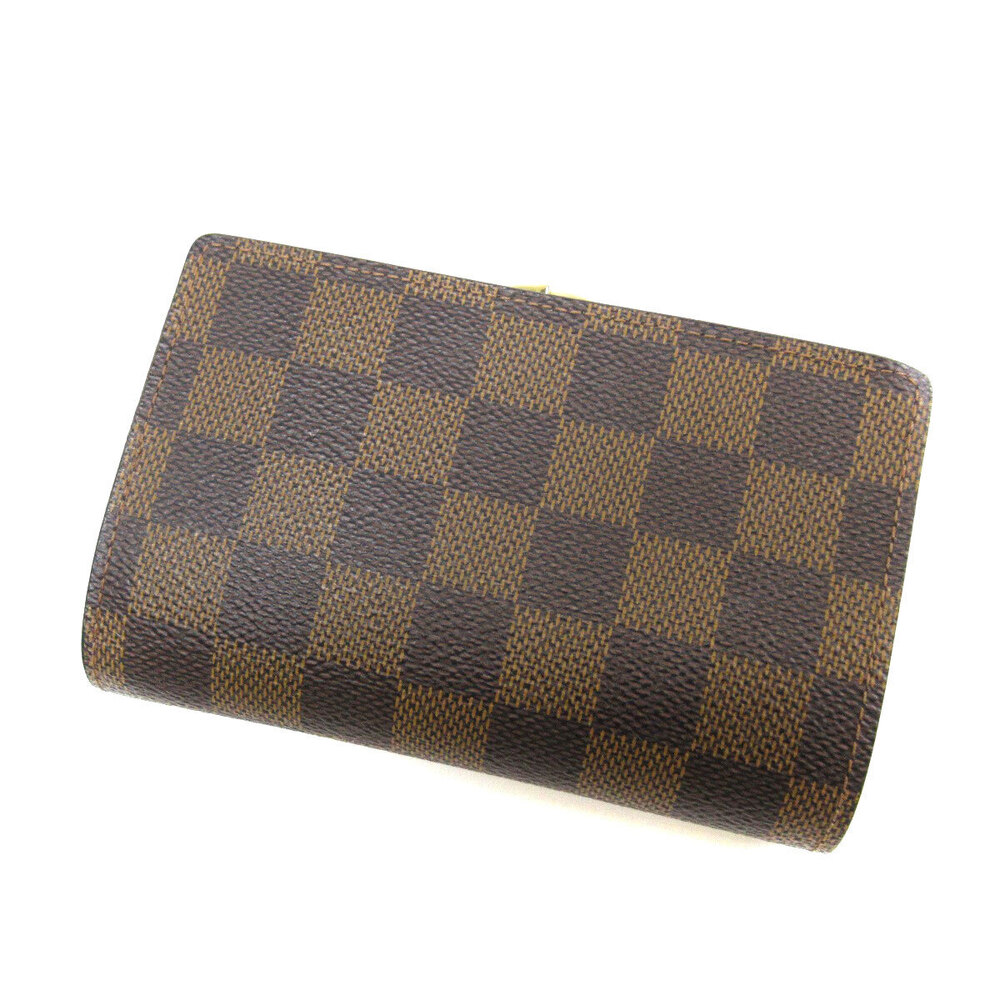 Louis Vuitton fold Viennois Damier Wallet Portemonnaie Canvas Bi